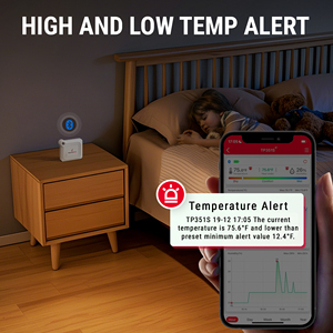 Higrómetro doméstico Rango de 260 pies Sensor de temperatura Termómetro de invernadero Control remoto por aplicación Temperatura y humedad - Product Image 3