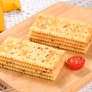 Wholesale 180g Food Biscuit Quinoa Chia Seed Flavor Black <strong>Truffle</strong> Ham Biscuit Low-fat Wafers Salty Biscuit Crackers - Product Image 6