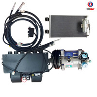 Climatiseur personnalisé pour bulldozer et moissonneuse-batteuse 12V/24V, capacité de refroidissement 3kW-5kW