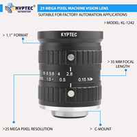 Objectif de caméra industrielle 35 mm, 25 MP, 1,1 pouce, objectif de vision industrielle haute résolution, mise au point fixe