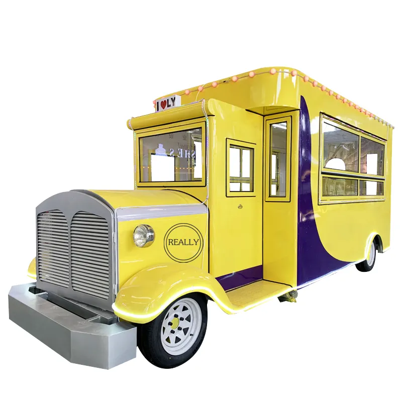 Remorques Foodtruck Coffee Hot Dog Ice Cream Food Trailers Achat de camions de restauration mobiles électriques avec cuisine complète