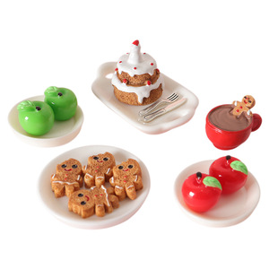 Dollhouse Creative Christmas Apple Cookie Man <strong>Miniature</strong> Food Toy Decoration <strong>Miniature</strong> Ornament Small Accessory Model - Product Image 1