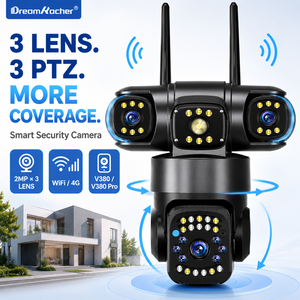 Cámara WiFi 4G DREAMKACHER AF-AB03, 3 Lentes, Exterior, 2MP, <span class=keywords><strong>Zoom</strong></span> Óptico 10x-20x, Incluye Tarjeta de Memoria, Soporte para Nube, Alimentación 12V2A, 8W - Product Image 1