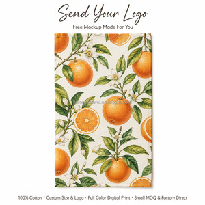 Strofinaccio da Cucina in Cotone 100% con Stampa Digitale Personalizzata, Motivo Orange Grove, Pronto per la Spedizione, Campione Gratuito Disponibile, Alta Qualità - Product Image 6