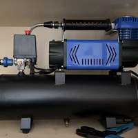Pompe à air de voiture de cylindre en métal robuste de 60MM réservoir de carburant 8L 160L/min sortie démarreur de saut alimentation Mobile gonflage de pneu d'air