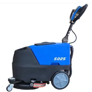 2024 Snoer Elektrische Kleine Maat 17 "Borstel Reinigingsapparatuur Automatische Batterij 20.9" Rakel Breedte 210 Rpm Vloer Scrubber Machine