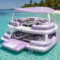 Plateforme flottante gonflable en PVC sécurisée, surface lisse, pour adultes et enfants, usage commercial en extérieur