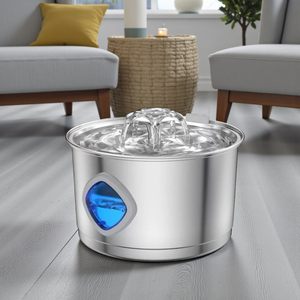 เครื่องให้น้ำสุนัขอัตโนมัติอเนกประสงค์ สแตนเลส 2.8 ลิตร ป้องกันการรั่วซึม ดีไซน์ทันสมัย ระบบกรองหลายชั้น สำหรับสุนัขขนาดเล็ก - Product Image 1