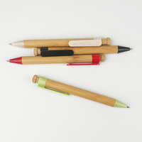 Stylo bille en bambou écologique personnalisé de 1,0 mm avec logo panda, stylo promotionnel fantaisie avec encre bleue/noire