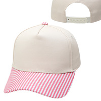 Casquette de baseball à visière imprimée à pois, en coton, 5 panneaux, réglable, avec logo personnalisé