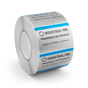 Etiqueta Adhesiva Personalizada para Controlador PLC, Rollo Industrial con Acabado Mate Plateado Cepillado de PET - Product Image 1