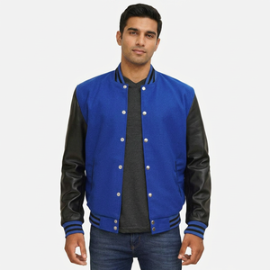 OEM Customizable Vintage Baseball Letterman Stand Front Cotton Varsity <b>Jacket</b> <b>Men</b> <b>Long</b> Sleeve Embroidery Chenille Patch Winter - Product Image 1