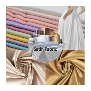 Factory direct 100% polyester cheap textiles and fabrics satin cloth fabric price per meter fabric