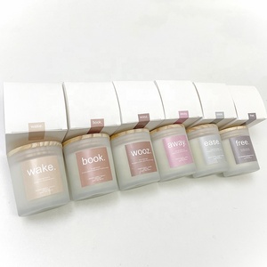OEM Custom Scented <strong>Candles</strong> <strong>Gift</strong> <strong>Set</strong> Private Label Luxury Soy Wax Aromatic <strong>Candle</strong> Glass Jars Wholesale White <strong>Candle</strong> with Wood Lid - Product Image 1