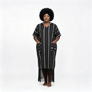 Vêtements islamiques traditionnels pour femmes 2026 : Robe noire élégante et noble, fabriquée en tissu du Golfe arabe, accessoires islamiques - Product Image 6