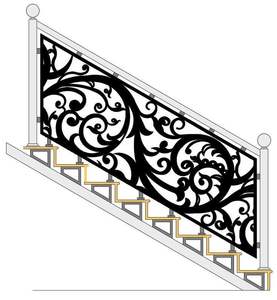Panneau de garde-corps d'escalier décoratif en métal CNC, panneau de protection d'escalier moderne en acier, garde-corps d'escalier découpé au laser CNC - Product Image 3
