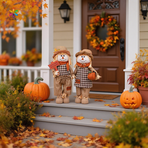 مصنع الشكر الخريف الحصاد يقف فزاعة دمية تمثال علامة ترحيب اليقطين ديكور المنزل - Product Image 5