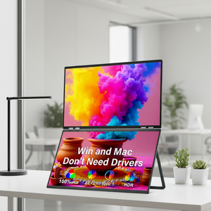 Ordinateur <span class=keywords><strong>portable</strong></span> de jeu <span class=keywords><strong>portable</strong></span> Full HD LED IPS 14/15,6/16/18,5 pouces 2026, nouveau, avec support extensible, poste de travail mobile, moniteur double écran - Product Image 1