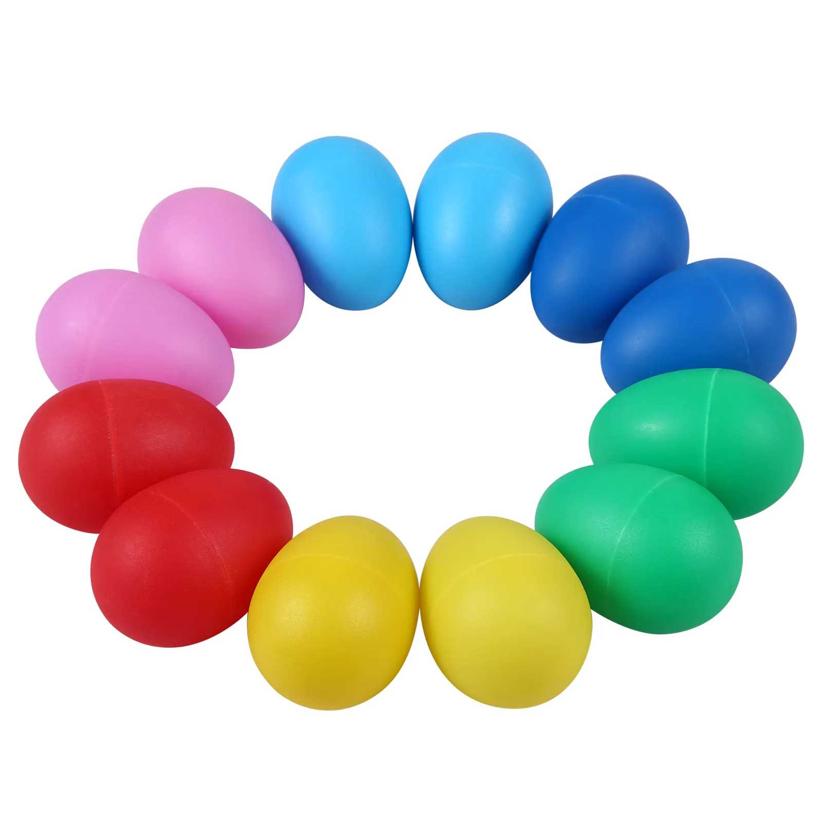 12 Miếng Trứng Shakers Nhạc Cụ Gõ Trứng Cho Trẻ Em Đồ Chơi Nhựa Phục Sinh Trứng Shaker Cho Học Tập Tự Làm Sơn