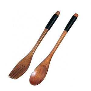 Japan Dining Long Handle Wood Spoon <b>Fork</b> Salad Fruit Dessrt <b>Fork</b> Creative Tea Spoon Coffee Spoon - Product Image 6