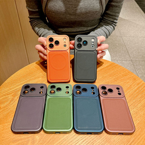 Original Matte TechWoven Magnetic Phone case for iPhone 17 16 15 Pro Max Converted <b>Camera</b> Glass Linen Textured Fabric Back Cover - Product Image 2