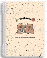 Cahier à feuilles mobiles B5 sur le thème des animaux pour les étudiants du premier cycle du secondaire Cahier d'exercices à boucle détachable à couverture rigide pour l'université