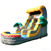 Tobogán Acuático Inflable de PVC FUN BOUNCE T-rex, Portátil, para Uso Comercial