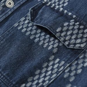 Camicie 2024 in Denim Camisa per uomo Casual a maniche lunghe a forma <span class=keywords><strong>Slim</strong></span> Plaid con bottoni in Denim giacche da uomo <span class=keywords><strong>Jeans</strong></span> eleganti - Product Image 4