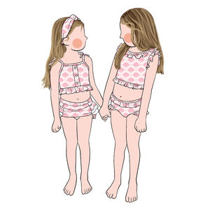 <span class=keywords><strong>Maillot</strong></span> <span class=keywords><strong>de</strong></span> <span class=keywords><strong>bain</strong></span> 2 pièces pour filles Vente en gros <span class=keywords><strong>Moderne</strong></span> Personnalisable Design avec écran solaire Upf50 + Été Mignon - Product Image 4