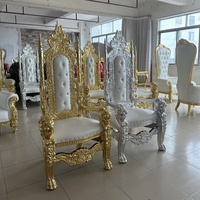 Chaises Trônes Hauts en Chêne Massif King & Queen – Chaises de Mariage Durables et Écologiques pour Hôtels, pour le Marié et la Mariée