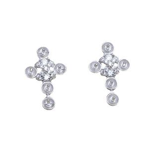 Pendientes de Plata S925 con Múltiples Cuentas y Perlas de Circonio, Soporte Irregular para Orejas, Accesorios Estilo Suegra - Product Image 4