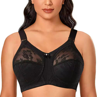 Soutien-gorge sans couture pour femmes avec logo personnalisé Sous-vêtements à motif uni décoré de dentelle Lingerie douce et respirante