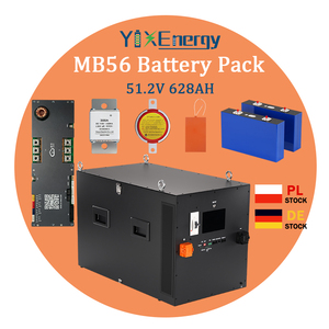 แบตเตอรี่ลิเธียมโซลาร์สำหรับเก็บพลังงานแสงอาทิตย์ในบ้าน YIXIANG Becky US EU Stock 32kWh 668ah 51.2V MB56 628AH LiFePO4 JK 300A BMS 33kwh - Product Image 1