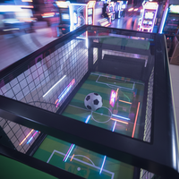 Machine de jeu de football de table interactive multijoueur, construction en métal et plastique, prise en charge de l'anglais pour bars et maisons - Football de table sous la table