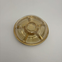 Multi-grid ronde plastic verpakking, doos met 6 compartimenten en transparant deksel voor noten, gedroogd fruit en snoepgoed