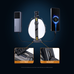 Lampe frontale <span class=keywords><strong>LED</strong></span> laser blanche super lumineuse longue portée, étanche, avec zoom et affichage <span class=keywords><strong>de</strong></span> la puissance pour le camping en plein air - Product Image 6