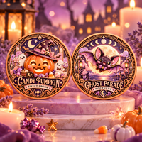 Pièce de monnaie en cuivre pur 999 de 1 oz, artisanat métallique, boîte cadeau Halloween personnalisée, motif dessin animé, relief 3D, impression UV, objet de collection, souvenir, cadeau mignon