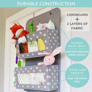 Organizador Colgante de Puerta con 4 Bolsillos para Guardar Ropa y Artículos de Bebé en Cunas y Armarios - Product Image 4