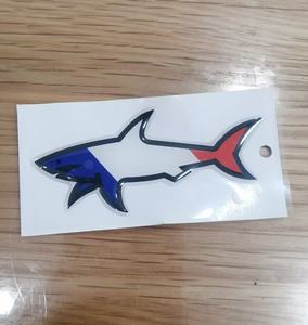 Nouvel Arrivage Blnieece PVC Étanche 3D UV Imprimé Mignon Style Italien Marine Requin Drapeau Design De Mode Autocollants Décoratifs - Product Image 4