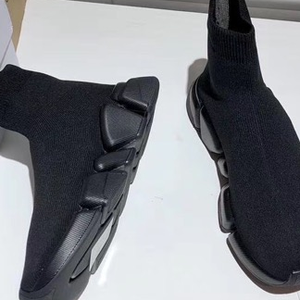 Sepatu kaus kaki rajut pria dan wanita, sneaker pantofel rajut nyaman kasual bernafas - Product Image 3