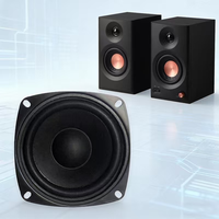 Speaker Mobil 4 inci 4Ohm 25W, komponen akustik Loudspeaker Magnet hitam untuk kendaraan