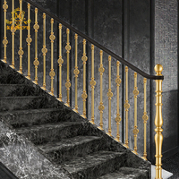 MEIXI Moderner Hotel-Apartment-Villa Innenbalkon Treppengeländer Säule Messing Handlauf Schwarz Zeitgenössisches Design Bodenmontiert