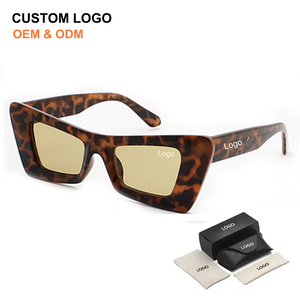 2025 Hot Selling Fashion Designer Men Sun Glasses Wholesale Custom Logo Unisex Vintage Trendy Oversized Cat Eye Sunglasses - Product Image 1