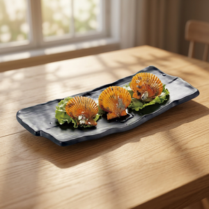 YG140006 Japanisches <span class=keywords><strong>Sushi</strong></span>-Restaurant <span class=keywords><strong>Funky</strong></span> Schwarze Melamin-Essteller - Product Image 2
