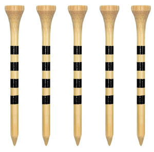 Profesional disesuaikan Logo dicetak 54mm 70mm 83mm 2 3/4 inci ramah lingkungan kayu bambu Golf tee - Product Image 4
