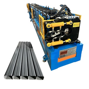 Africa used Galvanized Steel Square Downpipe roll forming machine 75 mm x 108 mm metal aluminum downpipe machine