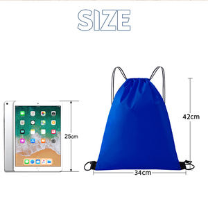 맞춤 로고 저렴한 방수 여행용 판촉 나일론 폴리에스터 210D 드로스트링 백팩 신발 헬스 짐색 가방 - Product Image 6