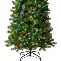 Sapin de Noël Artificiel Personnalisé 1,5-3 m, Branches en PE, Lumières Blanches Préinstallées, Décoration Intérieure de Fêtes, Plusieurs Couleurs Disponibles