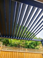 Pergola à lames orientables en aluminium de 36 m, directement de l'usine, avec toit rigide réglable, gazebo de jardin en métal, anti-rongeurs, revêtement poudré