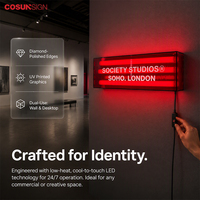 Boîte à lumière LED en acrylique personnalisée, murale, avec logo lumineux pour la publicité en vitrine de magasin de détail